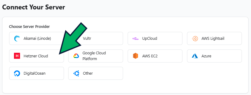 Conectar servidor hetzner con Runcloud