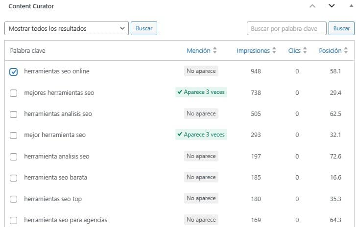 Content curator para curación de contenidos