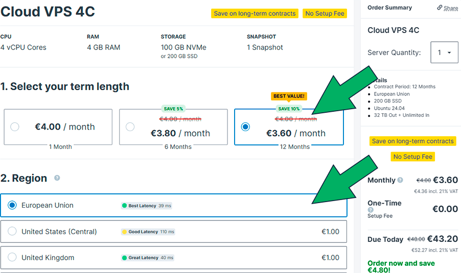 Contratar VPS en Contabo