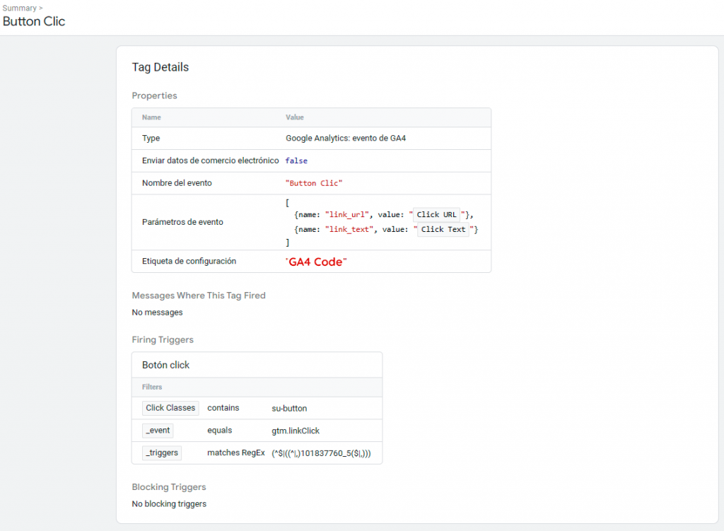 Etiquetas vista previa Google Tag Manager