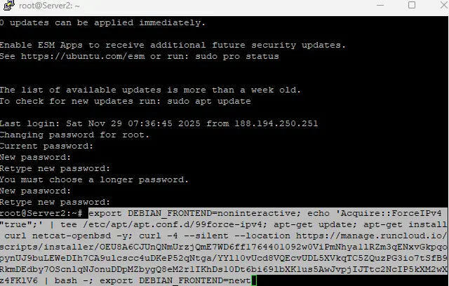 Instalar Runcloud en hetzner