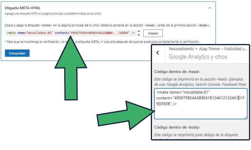 Verificar Bing Webmaster Tools