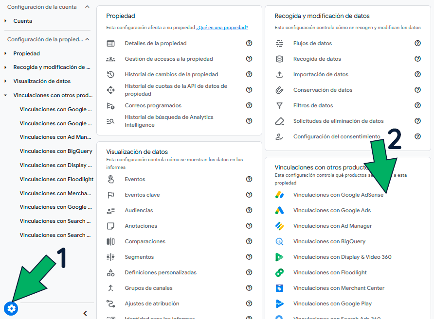Vincular GA4 con Google AdSense