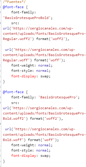 añadir tipografia a wordpress