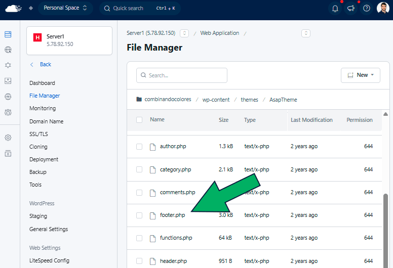 archivo footer php wordpress