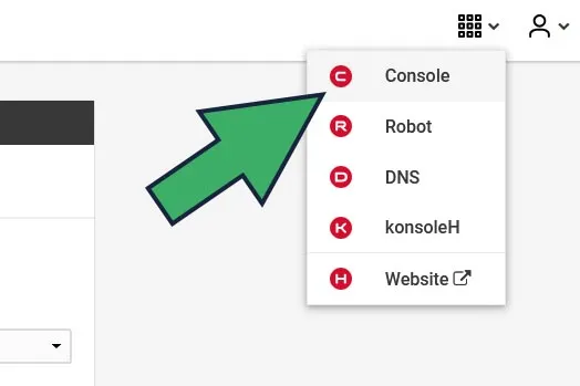 como acceder a la consolar de Hetzner