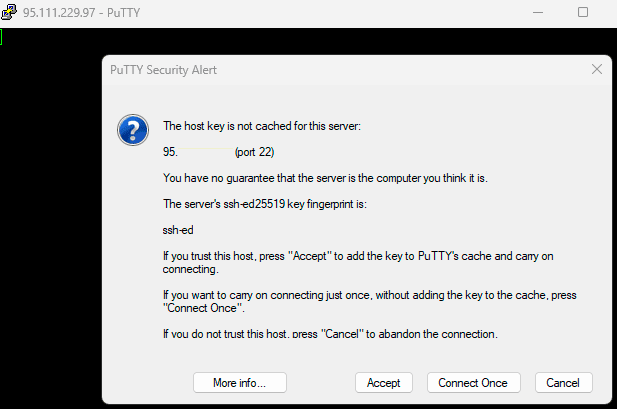 como acceder a un servidor via PuTTY