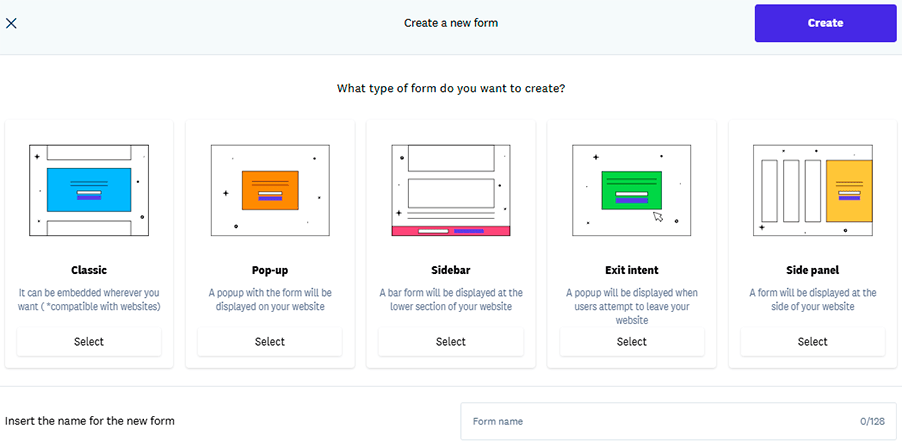 como crear formulario de alta en Acumba mail