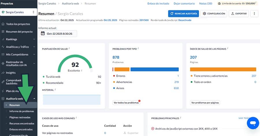como hacer una auditoria on page