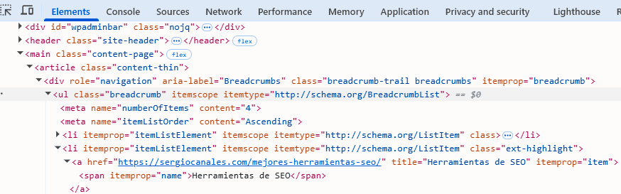 cómo ver el código fuente de una web