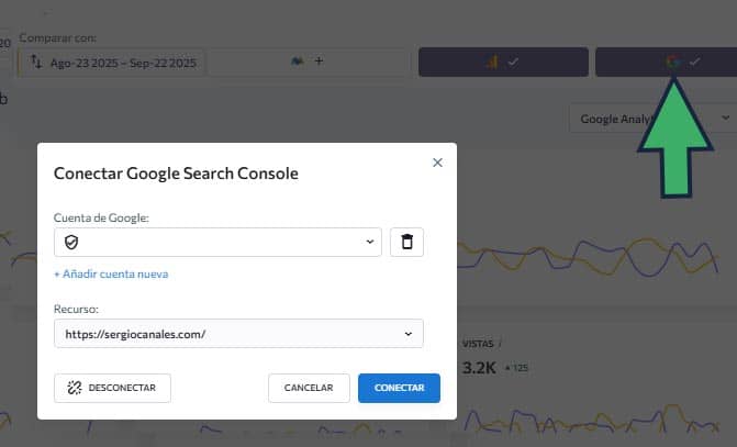 como vincular Search Console con SE Ranking