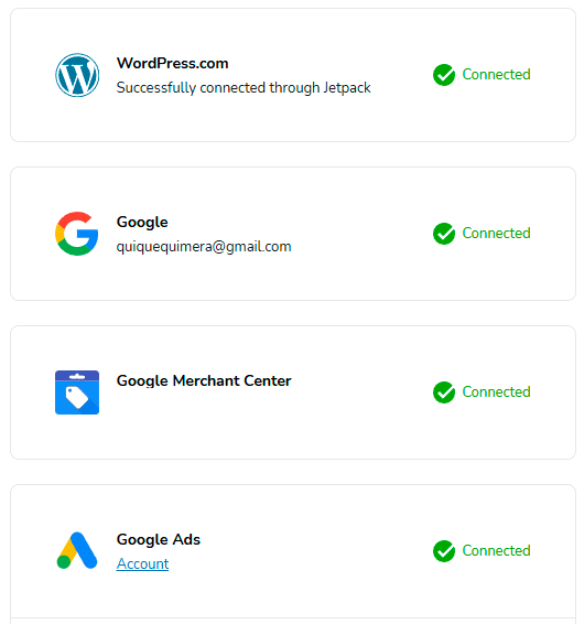 conectar Google Merchant center