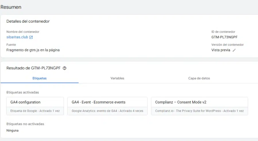 configuración de complianz y gtm