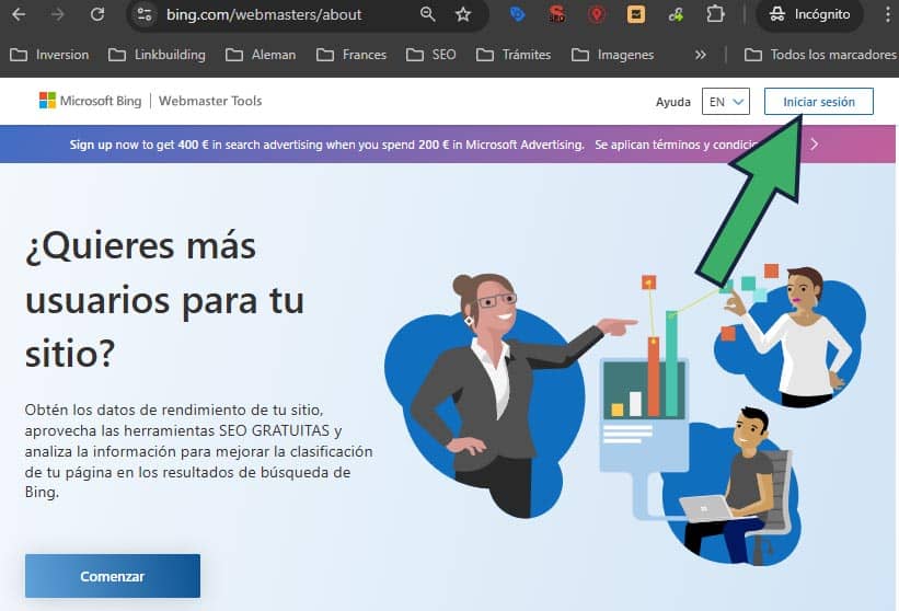 configurar Bing Webmaster Tools