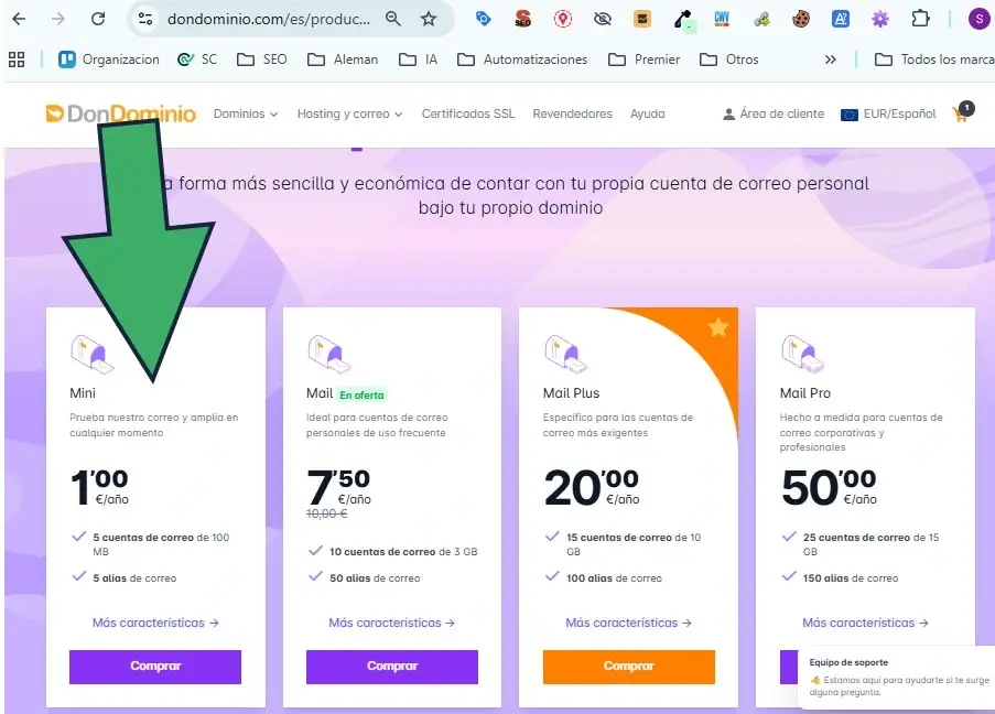 contratar correo corporativo