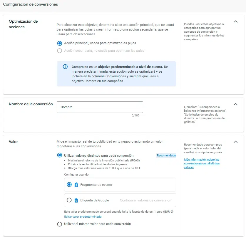 conversiones ecommerce Google Ads