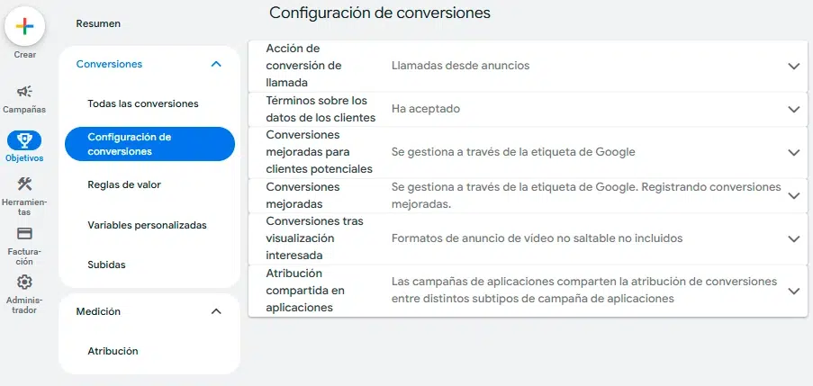 conversiones mejoradas