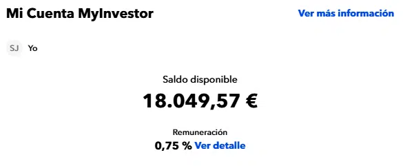 cuenta remunerada Myinvestor
