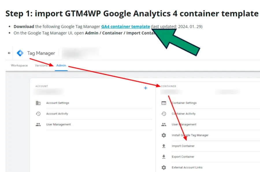 descargar plantilla oficial de GTM4WP