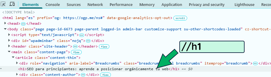 ejemplo de Xpath
