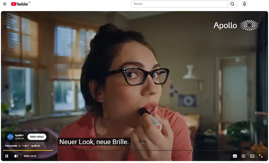 ejemplo de anuncios en campaña Video de Google Ads