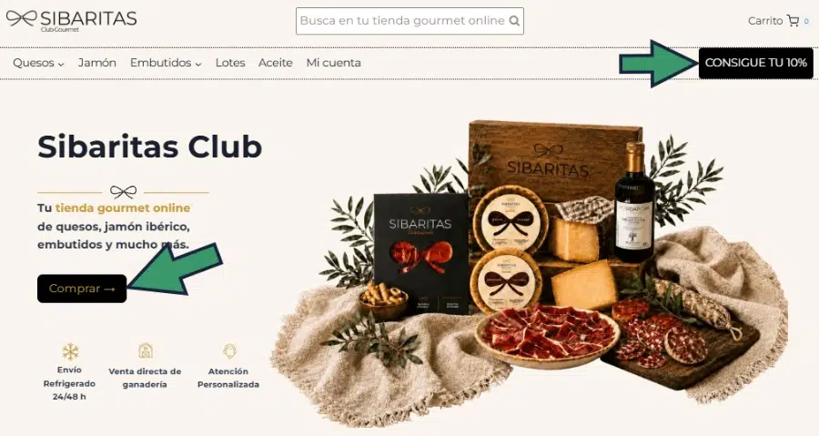 ejemplo de landing de conversion para Ecommerce