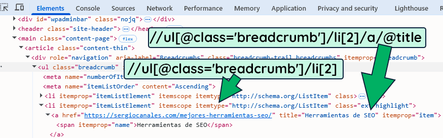 ejemplos de xpath