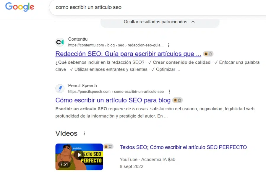 escribir artículo seo