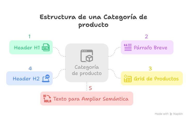 estructura de una catgoria de producto en un ecommerce
