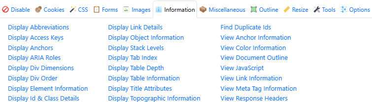 extensión web developer