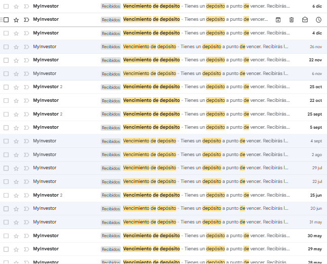 ganar dinero con depósitos myinvestor