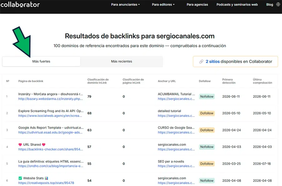 herramienta backlinks gratis