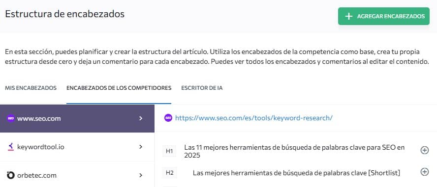 herramienta seo online para redacción de contenidos