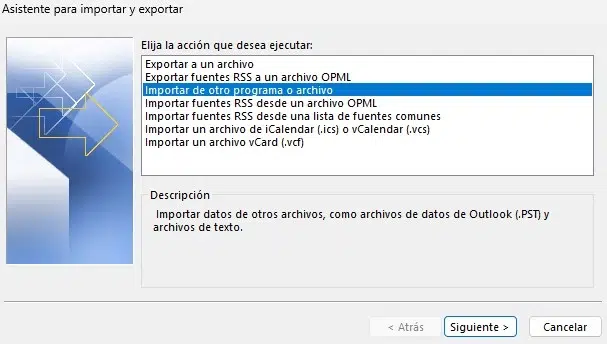 importar correo en outlook