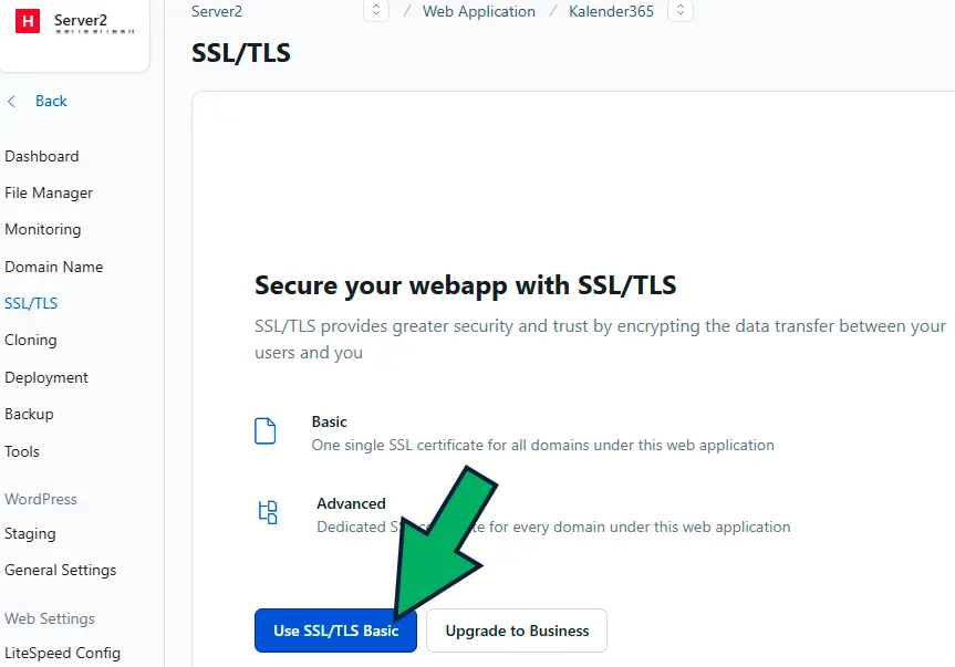 instalar certificado SSL en Runcloud