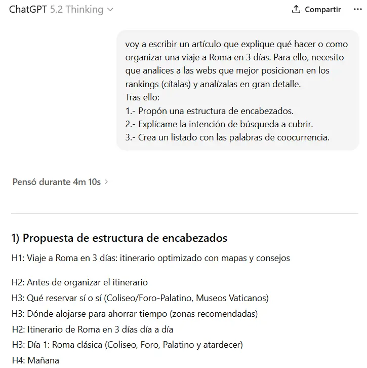 prompt para redactar artículos SEO con IA