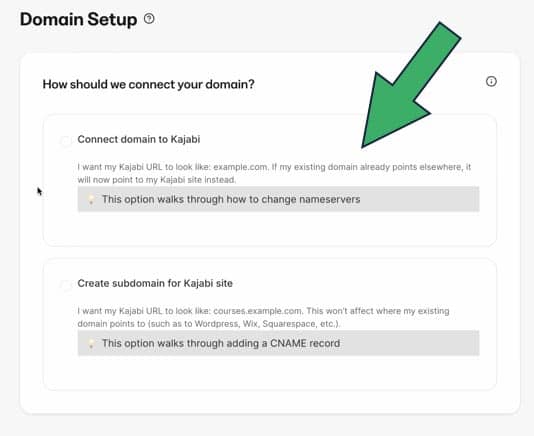 trabajar con dominio en Kajabi