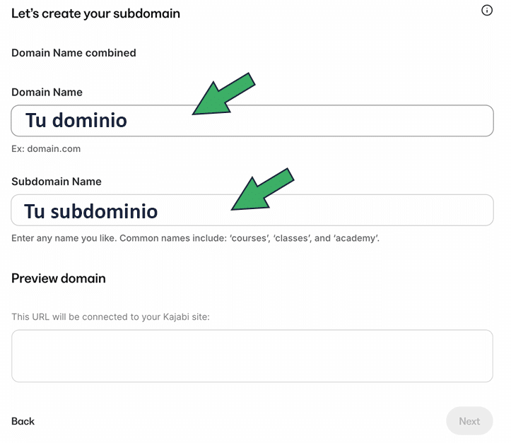 trabajar con subdominio de Kajabi para SEO